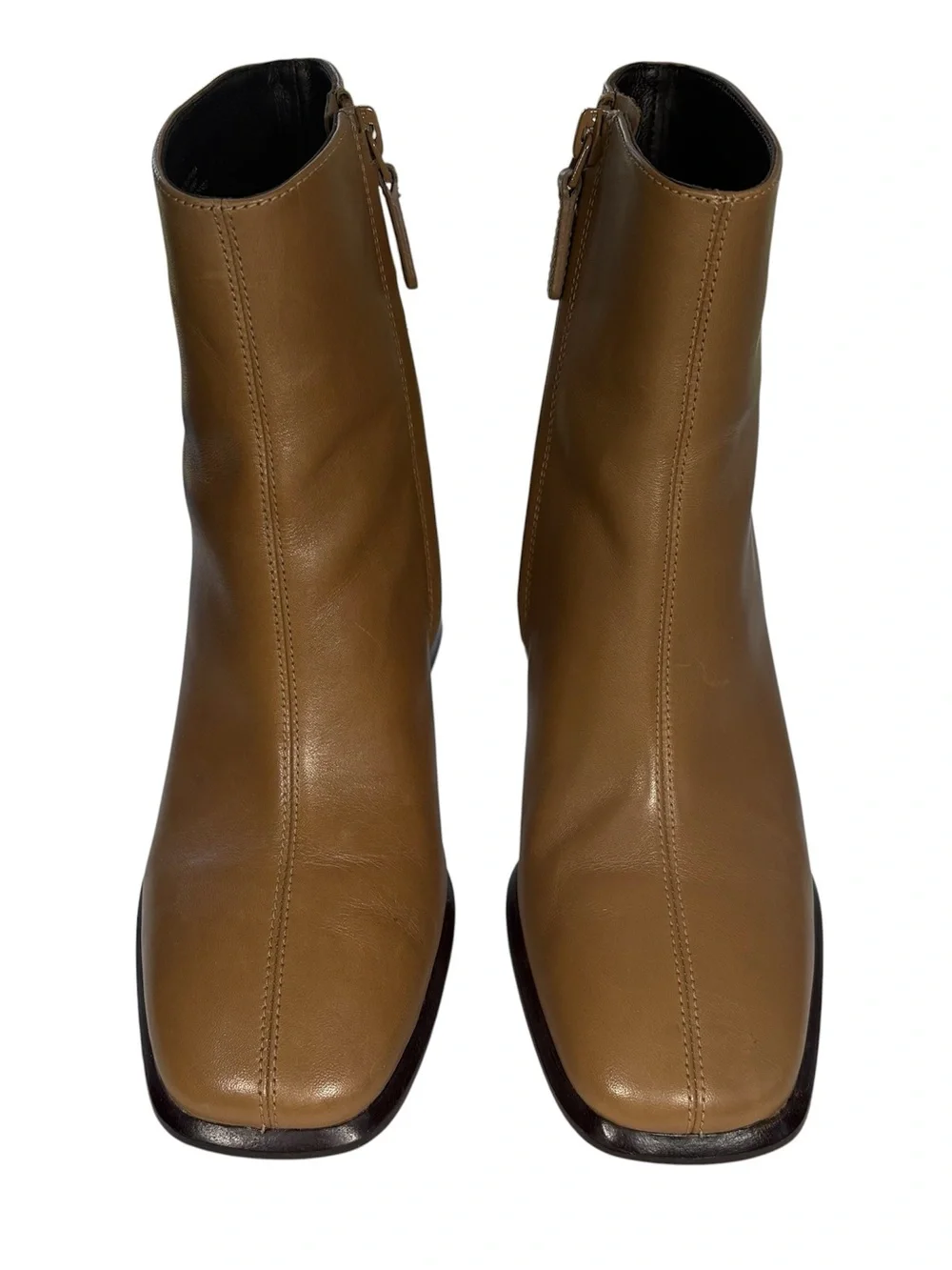 Tory Burch Leather Ankle Boots Size 7 Almond Flour